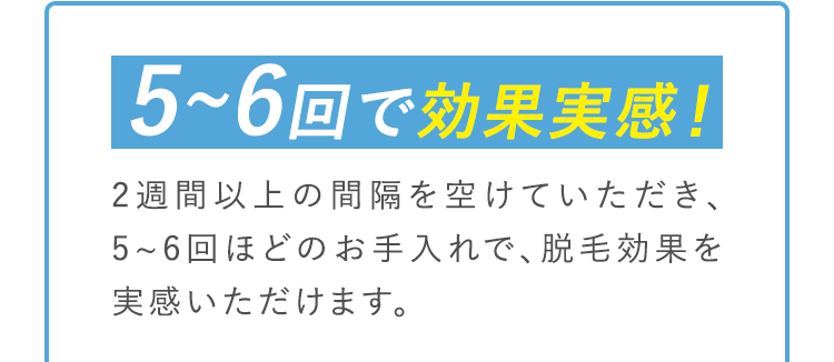 5~6回で効果実感!