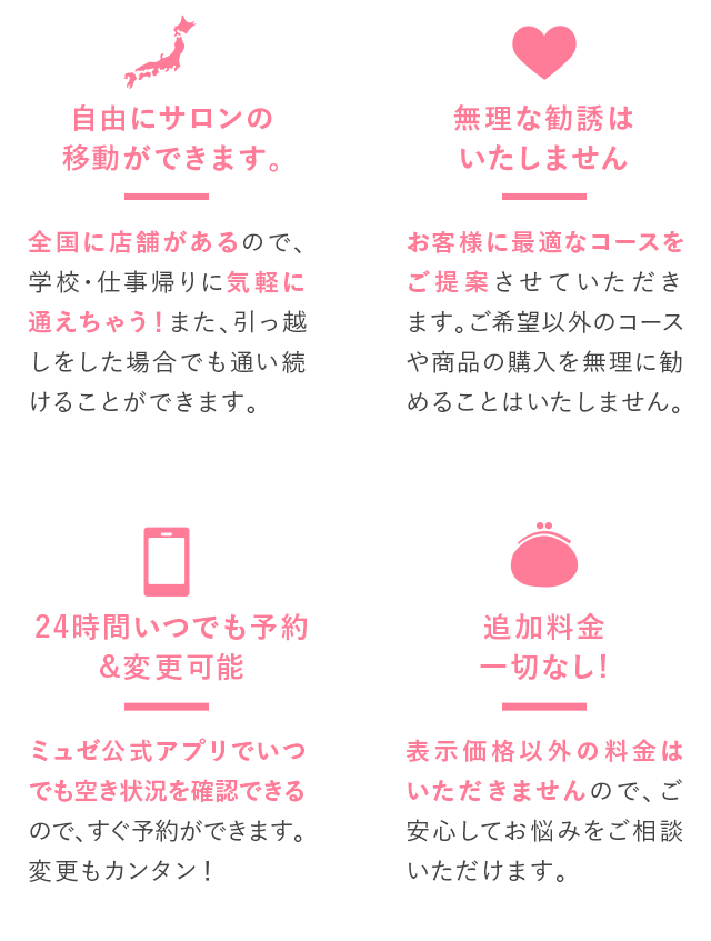 ミュゼが選ばれている理由